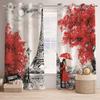 3D Print Modern City Lovers Paris Eiffel Tower Maple Leaf Free Shipping 2 Pieces Curtain for Living Room Bedroom Decor Hook