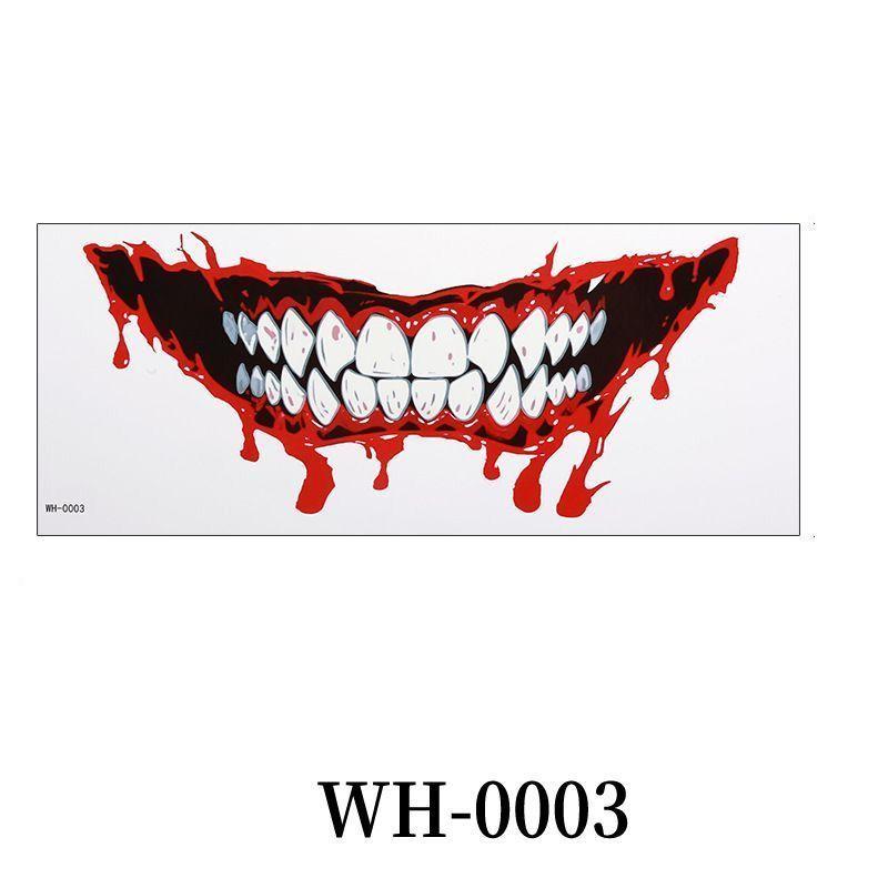 Halloween big mouth tattoo sticker party party fun makeup thriller DIY mouth makeup face sticker