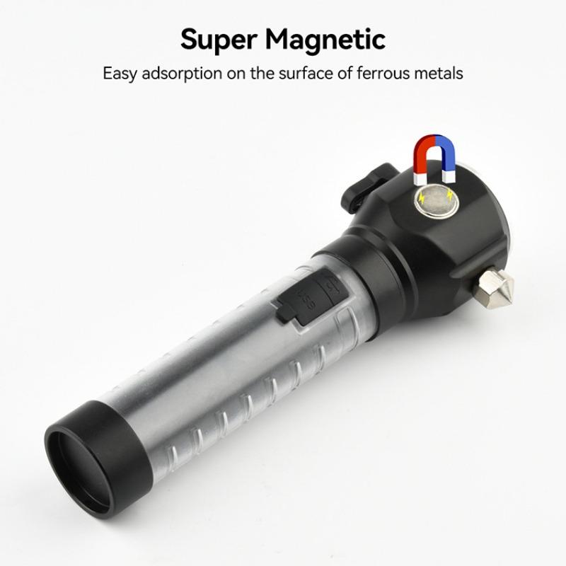 Telescopic Zoom Flashlight Rechargeable Portable Multifunctional Outdoor Strong Light Flashlight