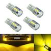 T10 2835 10SMD LED Золотисто-желтый 3000k 800лм 2Вт 2,5Вт 9В 32В 4 шт. Поворот