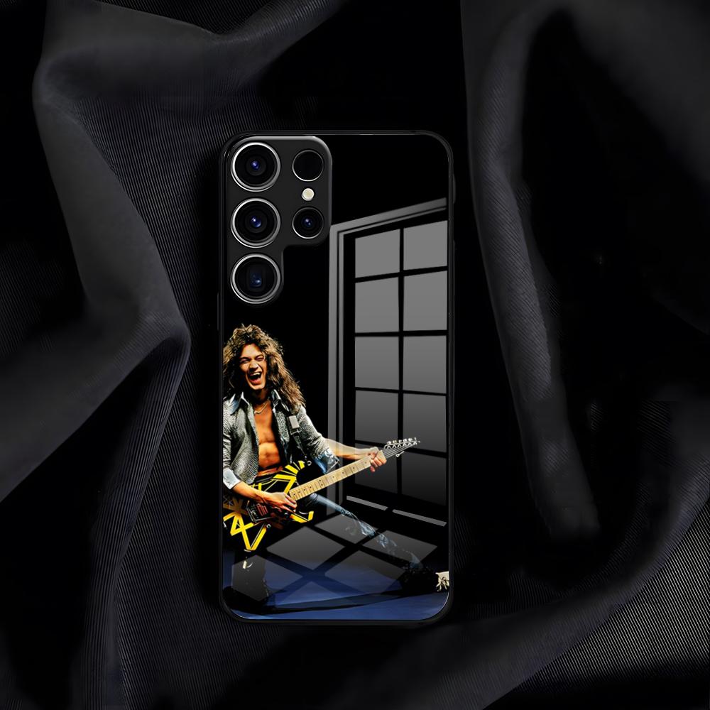 Чехол для телефона E-Eddie Van Halen Singer для Samsung A25 A13 A33 5G A54 A36 A35 A56 A52 A14 Ударопрочный стеклянный чехол