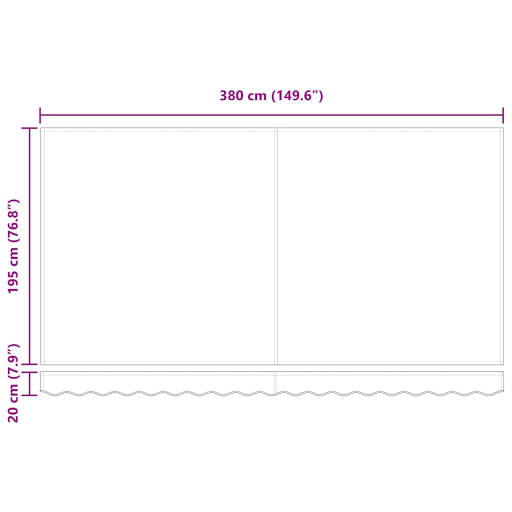 Retractable Awning Blue 400 x 200 cm Fabric