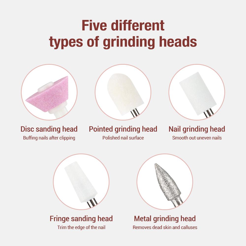 Многофункциональный электрический инструмент для красоты ногтей, небольшой портативный маникюрный станок, шлифовка, полировка, удаление омертвевшей кожи, USB