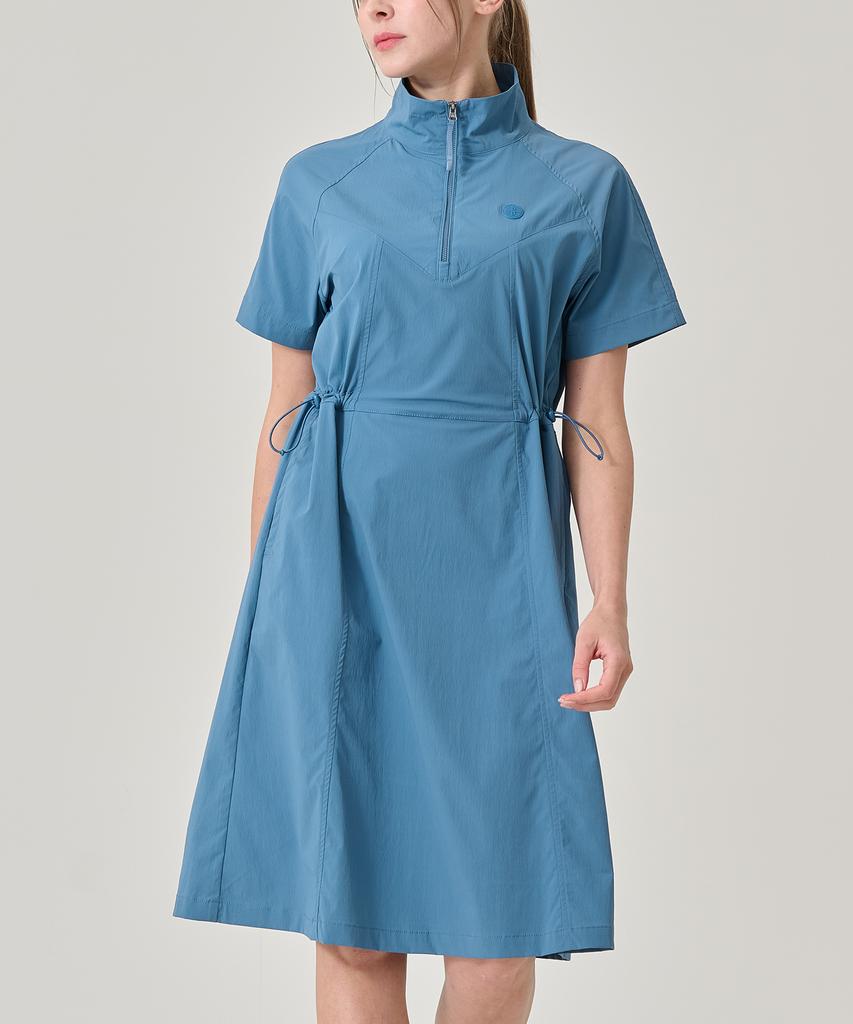 Built Moa Women'S Golf Nylon Half-Zip Dress