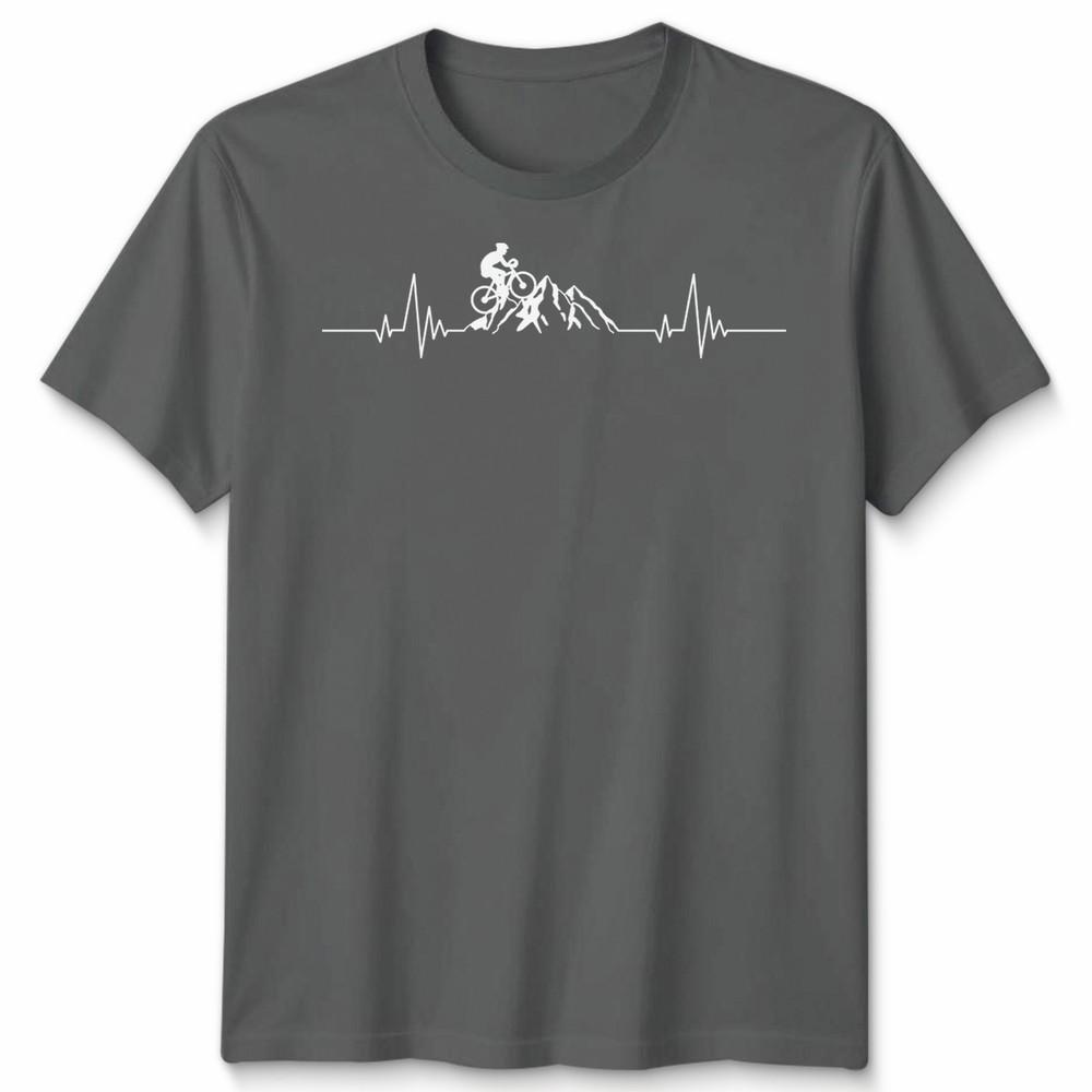 Heartbeat Mountain Bike Unisex T Shirt Cycling Adventure Fun Cool Quality New