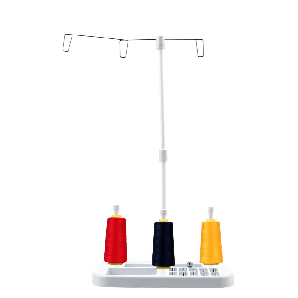 Регулируемая подставка-держатель для 3 катушек ниток для вышивания для швейной машины, стойка-полка для катушек, инструмент для шитья и квилтинга