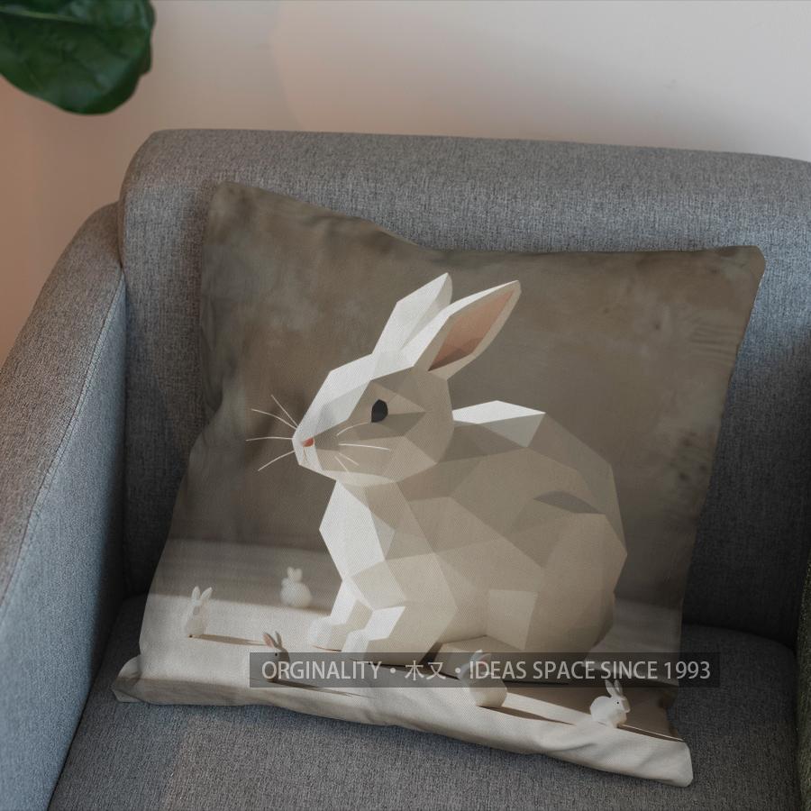 2D Геометрический Узор Кролика Цифровая Печать Рисунок Подушки Чехол для Подушки Подходит для Дивана Спальни Автомобиля Чехол для Подушки