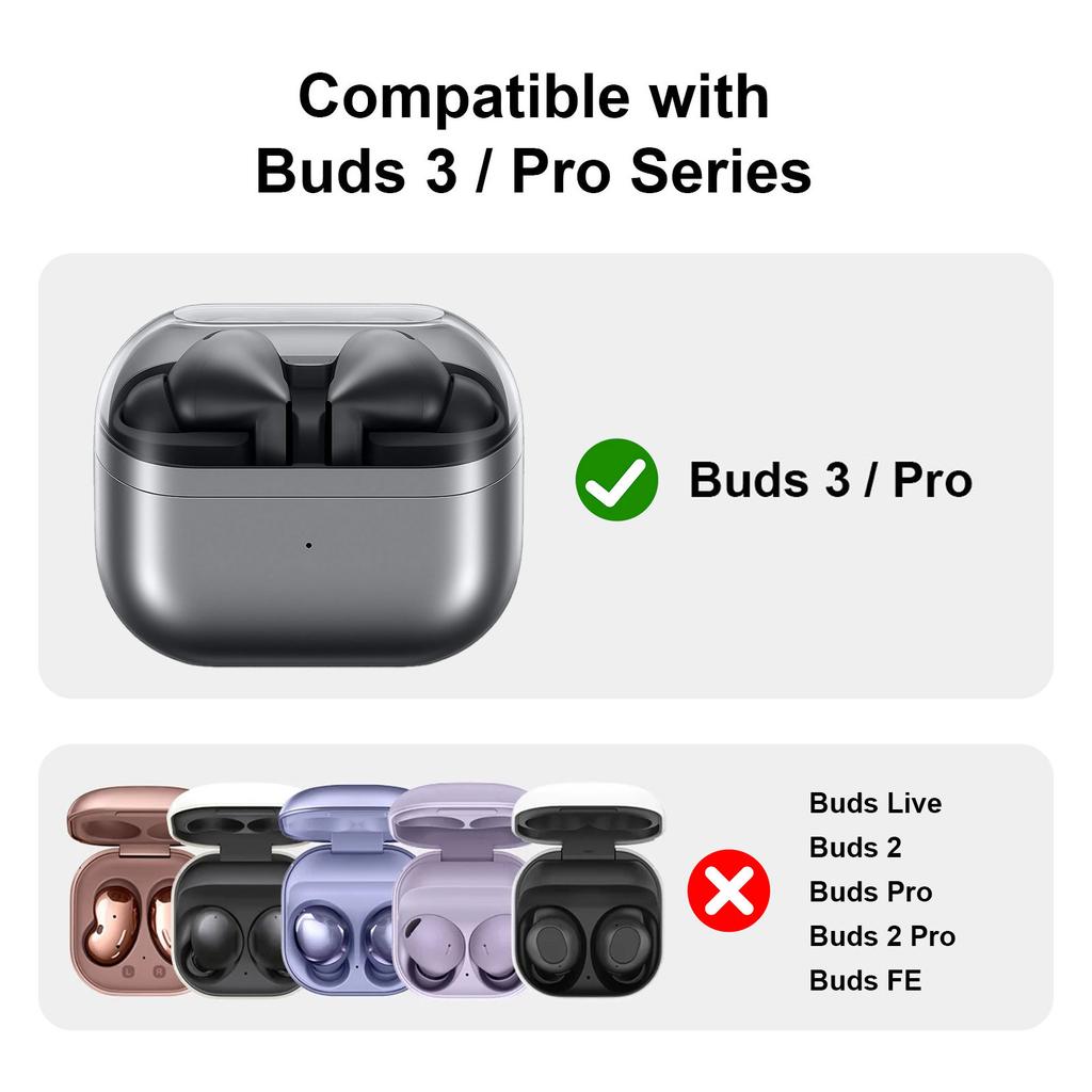 Earphone Case for Galaxy Buds 3/Pro Soft Silicone Cover Headphone Earbud Protective Housing Case Bag