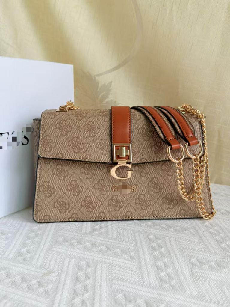 Guess Home Новая Мода Сумка Кросс-боди на Цепочке с Клапаном, Маленькая Квадратная, Принт G