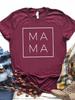 Футболка с принтом MAMA Letter, женская, с коротким рукавом и круглым вырезом, свободная, женская, летняя, модная, футболка, топы, одежда
