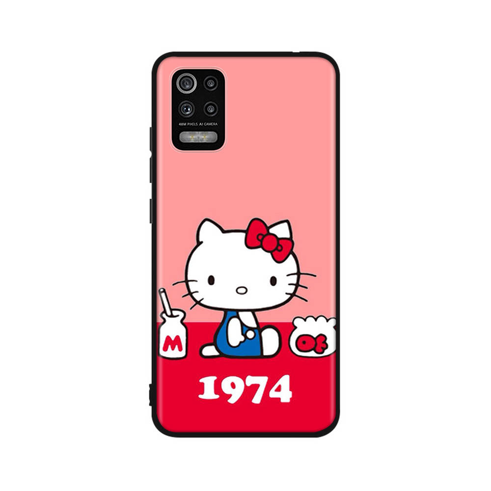 Чехол KT59 Hello Kitty Girl для Samsung A04 A14 A23 A34 A54 M23 M33 M52 M53 Realme 10 9 C30S C35 C55 VIVO Y02S Y21 Y33S Y51 X80 Pro, прозрачный чехол