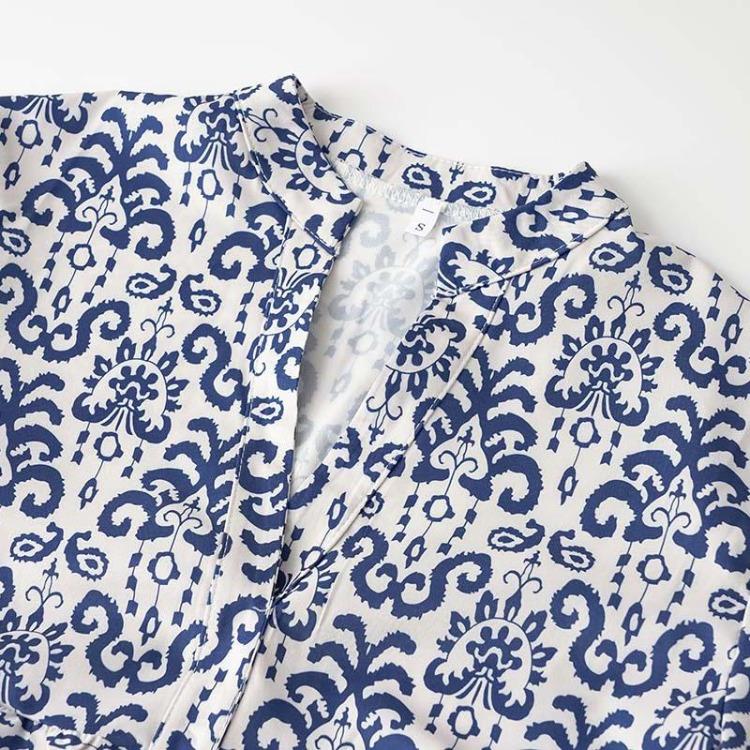 Женское летнее платье А-силуэта с высокой талией, коротким рукавом, этническим принтом и шнуровкой