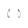 925 Silver Water Drop Ear Studs Women's Cold Style Niche Design Simple and Compact Geometric Glossy Earrings