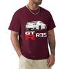 Skyline R35 GTR Jdm Japanese Car Drift T Shirt Harajuku Short Sleeve T-shirt Cotton Graphics Tshirt Tops