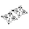 2Pcs Stainless Steel Clamps Body Jewelry Clover Rings Clips