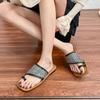 Flat-bottomed Cool Slippers for Women's Summer Outer Wear with Hollow Slippers for Women's Fashion Casual Style Versatile Soft-soled Women's Shoe