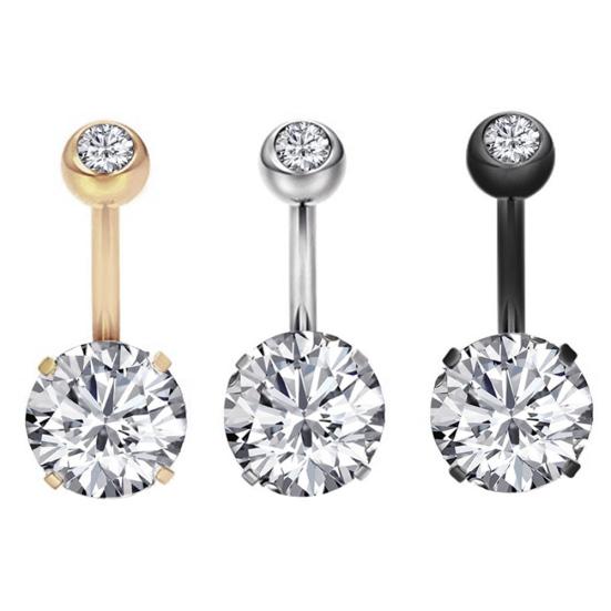 Женский пирсинг пупка штангой с кубическим цирконием, украшение для пирсинга тела, подарок