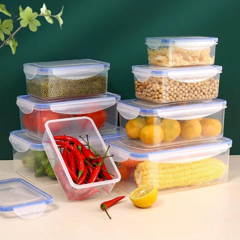 550/1000/1500/2500 мл Контейнер для хранения продуктов в холодильнике с пластиковой крышкой Контейнер для сохранения свежести продуктов Ланч-бокс для пикника