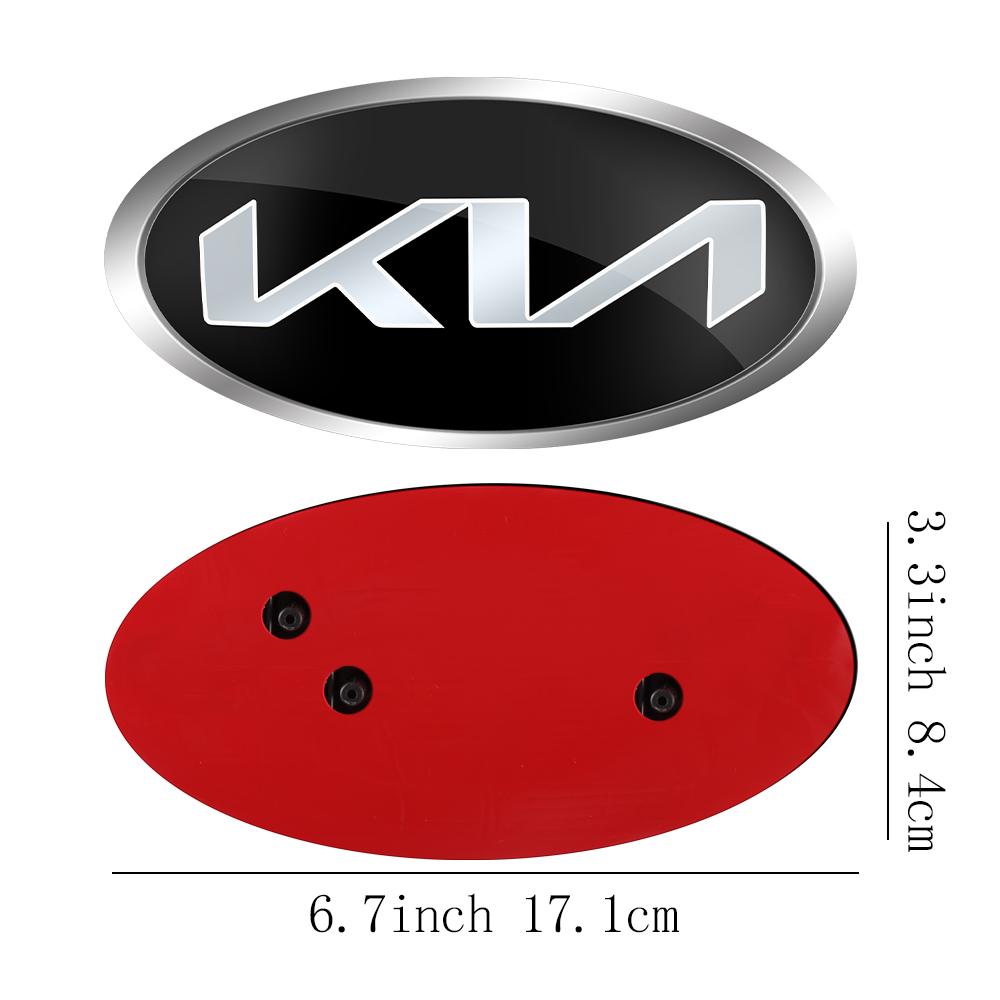 AABIU1 Car Front Hood Emblem Rear Badge Logo Sticker For KIA Sportage Ceed Sorento Cerato Optima Picanto Rio Soul K5 Stonic Niro Forte
