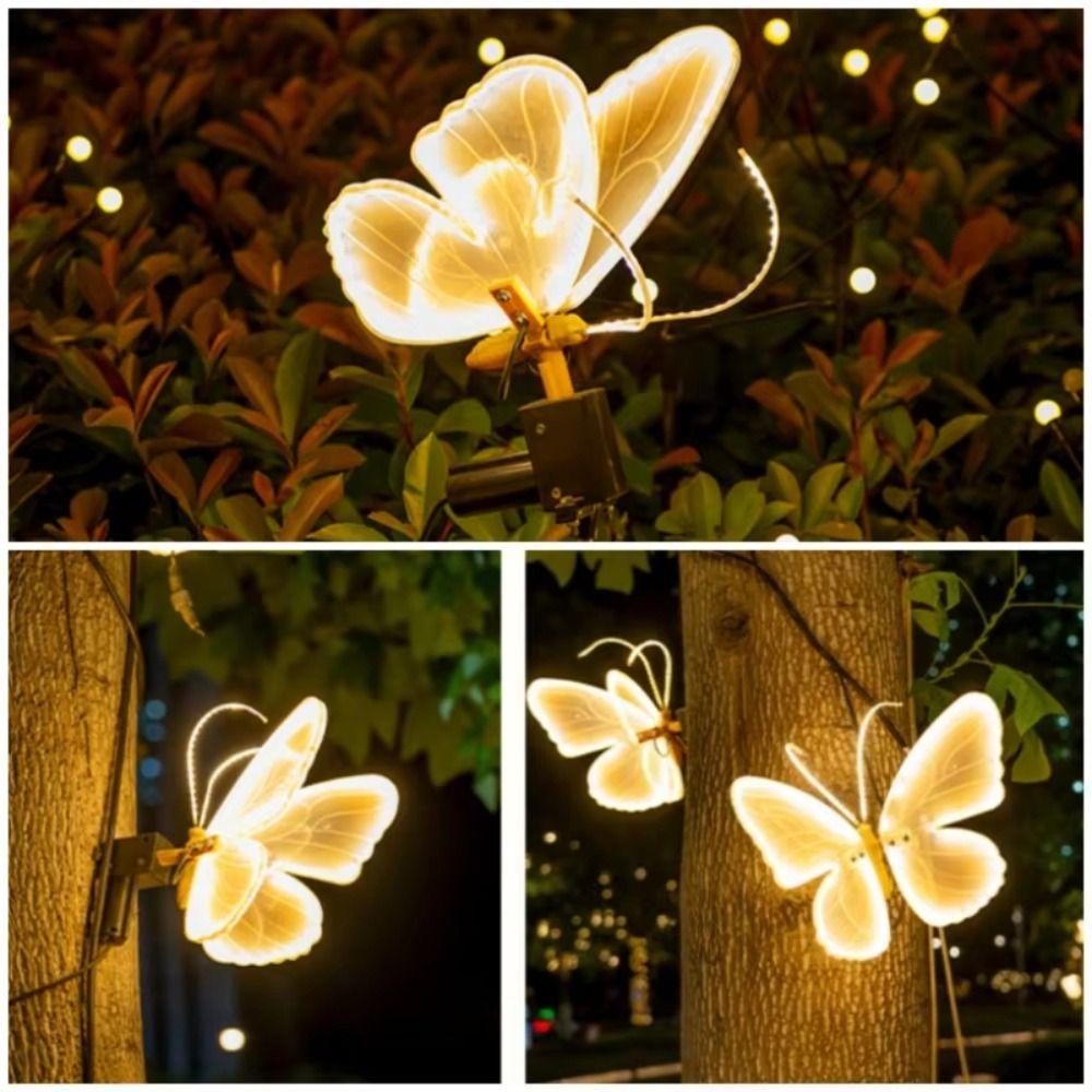 Static Outdoor Led Lamp Butterfly Shape Lighting Outdoor Lighting for Festival Home Party Holiday