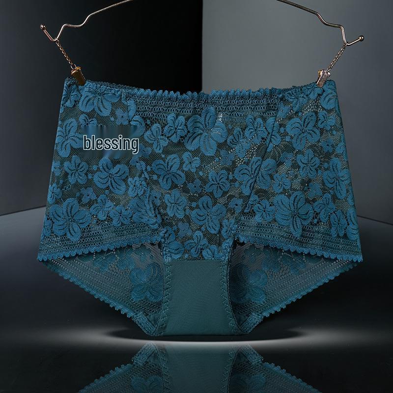 Plus Size High Waist Lace Panties with Cotton Crotch – Sexy, Hip-Lifting Design