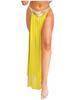 Womens Ancient Queen Costume Briefs Chiffon Skirt Metallic Shiny Side Slit Gold Trims Halloween Outfit