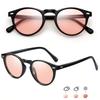 Feisedy Color Polarized Outdoor UV400 UV Ultra Light Colored Lenses Changing Round Glasses B1137 Men's Sunglasses, Dimming, Changing, Sunglasses,
