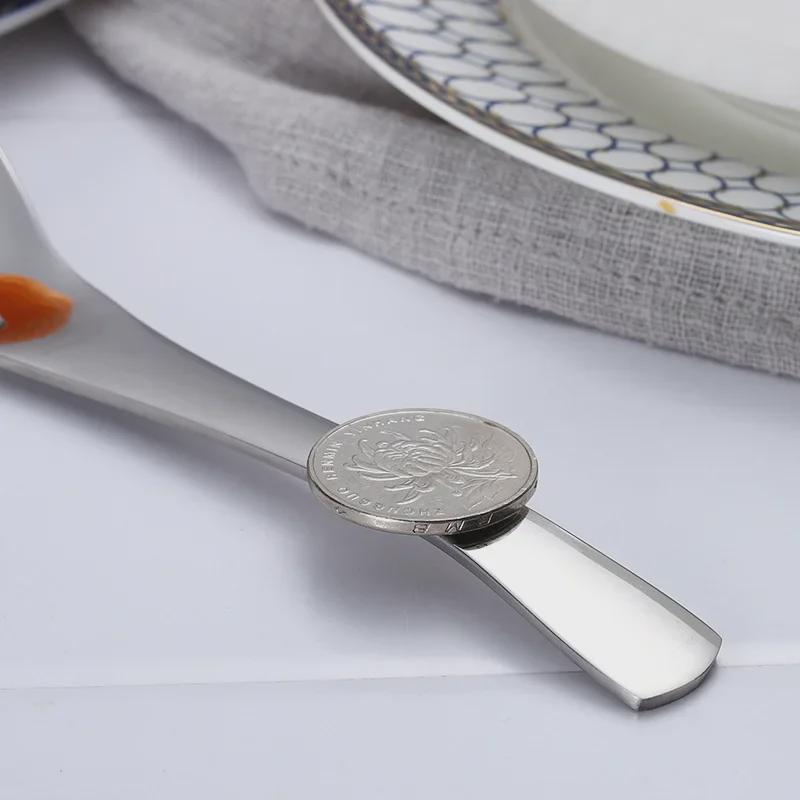 316 Stainless Steel Baby & Children's Soup Spoon - Durable Tableware for Home or Hotel Use, Customizable with Logo.