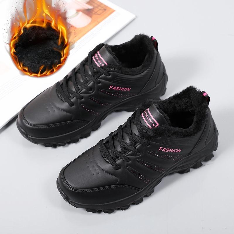 Женские кроссовки осень-зима роскошные удобные мягкие подошвы повседневные туфли легкие нескользящие водонепроницаемые туфли для мам из вулканизированной кожи