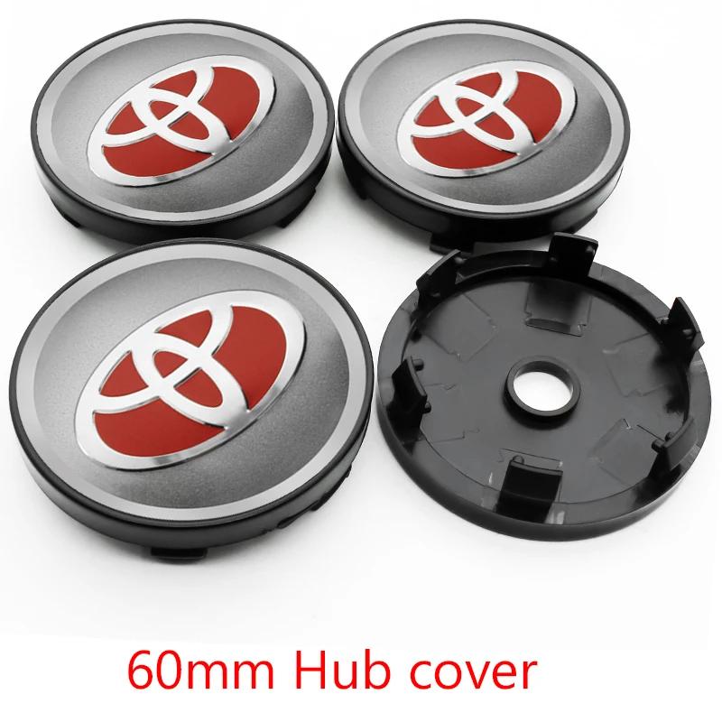 4Pcs 56mm 60mm 62mm 57mm Car Wheel Center Hub Cap Stickers Accessory For Toyota Rav4 Yaris Avensis Corolla Camry crown Rim Cover