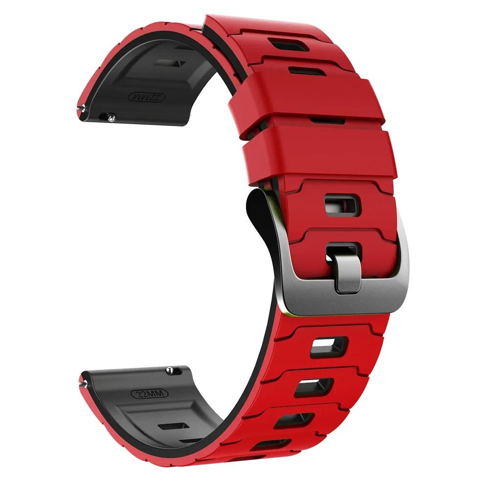 22-миллиметровый силиконовый ремешок для Huami AMAZFIT BIP 6 5/GTR 2 2e 3pro 4 47 мм Спортивный браслет для AMAZFIT BALANCE 2 Замена ремешка для часов