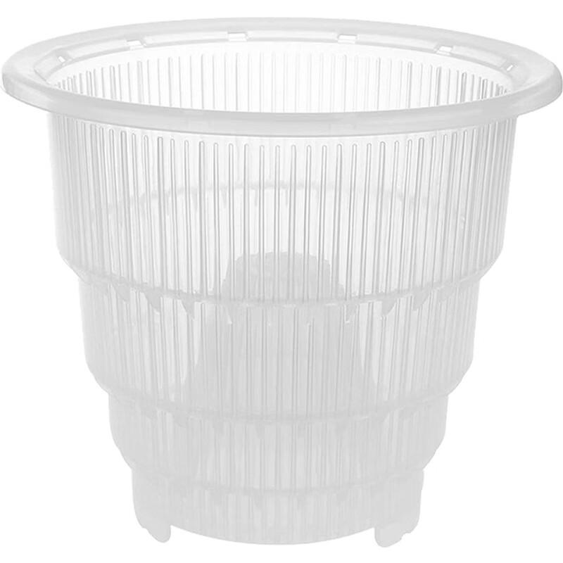Transparent Orchid Root Control Pot with Air Column and Tray (Set of 2)