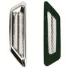 Universal 2Pcs Chrome Car SUV Air Flow Fender Side Vent Decoration Sticker Automotive General Decorative Tuyere Car Sticker
