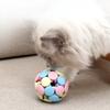 1Pc Cat Color Matching Bell Toy Ball, Macaron Three-color Woven Ball, Dog Cat Self-hi Products