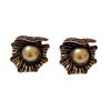 Luxury Medieval Oil Drop Flower Earrings: Vintage European and American Palace Style for Women