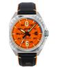 Bell X-1 Machbuster Ремешок из резины и кожи Ретро оранжевый циферблат Автоматические AV-4115-02 Мужские часы