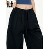 CHOCOOLATEit Women's Wide-Leg Drawstring Cotton Casual Pants