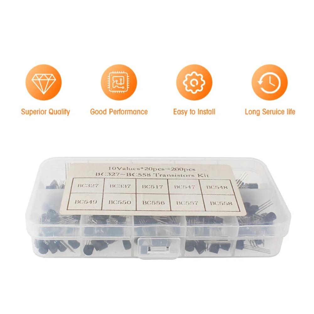 10-24 значения TO-92 Ассортимент комплектов транзисторов, коробка, транзисторы PNP/NPN, компоненты электронного комплекта «сделай сам»