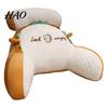 Pillow Cushion Bed Rest Reading with Arm Support Cartoon Sit Up Print Detachable Backrest Sofa Couch Washable
