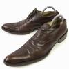 DAMY Leather Cap Toe Long Nose Shoes [Italy/40/25.0/Dark Brown] Handcrafted(USED)