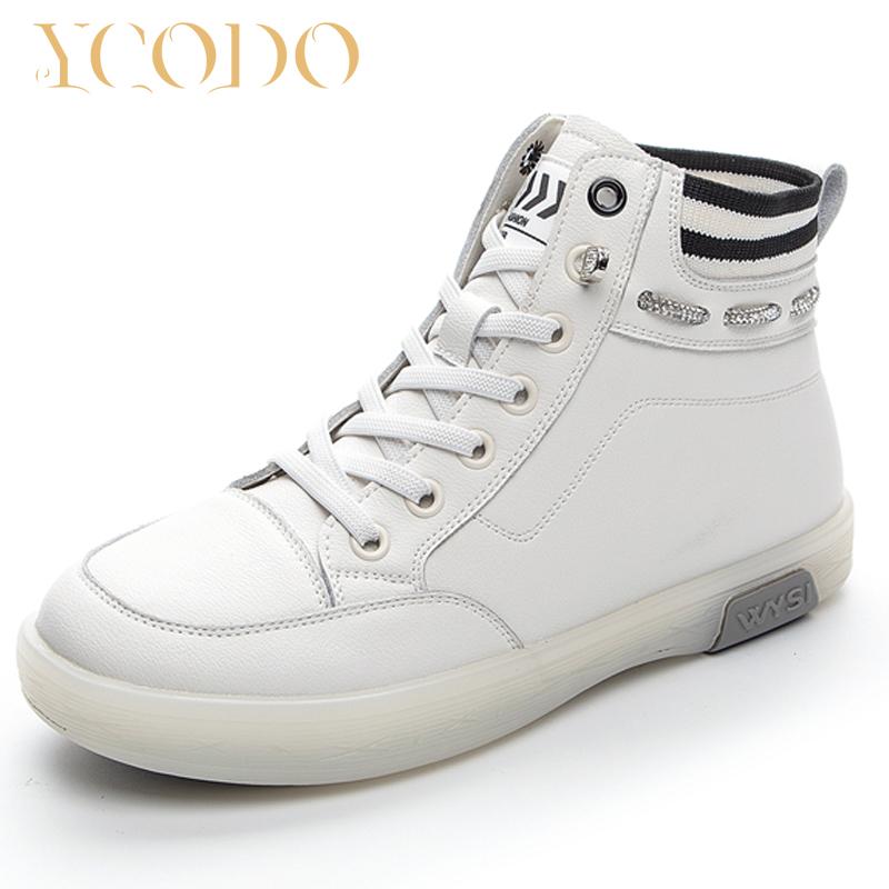 Высокие кожаные туфли. Осень 2023. Маленькие белые туфли. Повседневная обувь на мягкой подошве.