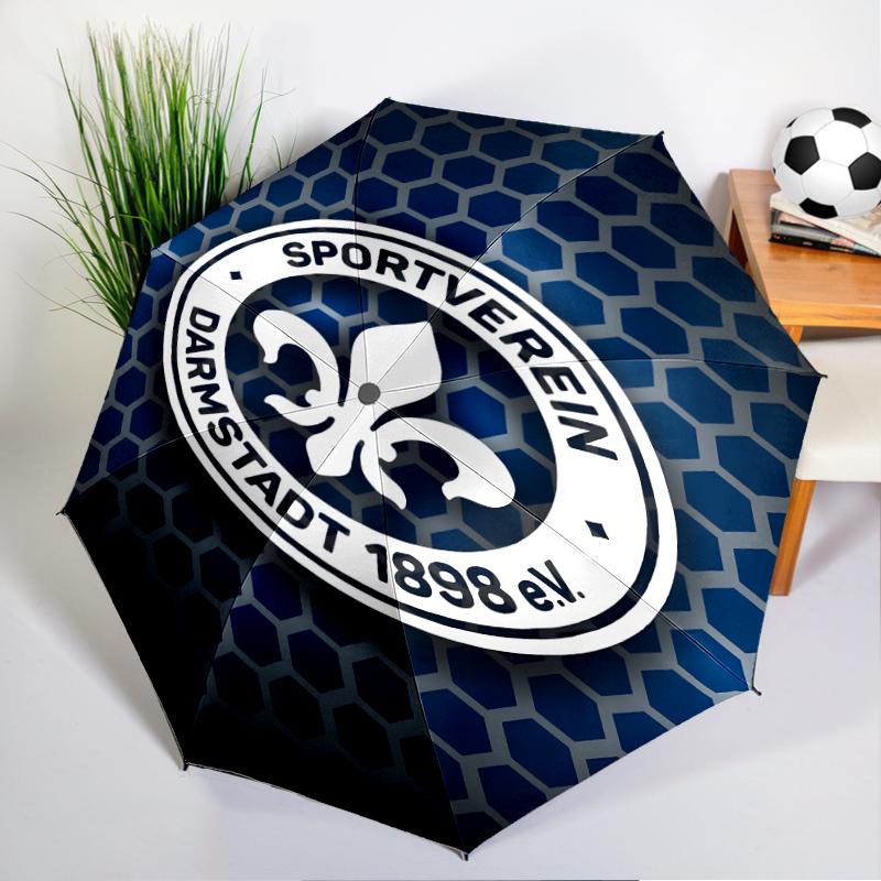 Sport Club Darm-stadt Automatic Folding Umbrella - 8-Rib Travel Umbrella with Auto Open/Close & Portable, Gift for Christmas, Birthdays