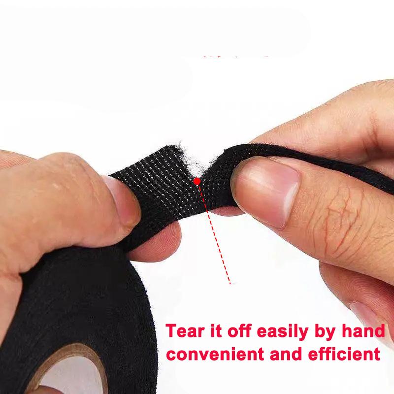 15 м Термостойкая Огнестойкая Лента Электроизоляционная Клейкая Тканевая Лента Лента для Автомобильной Проводки Тканевая Обертка для Автомобильного Кабельного Жгута