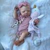 19 Inch Pascale Reborn Baby Toddler Doll Soft Touch Cloth Body with PP Cotton Rebirth Newborn Babies Doll Lifelike Asleep Simulation Dolls for Kids