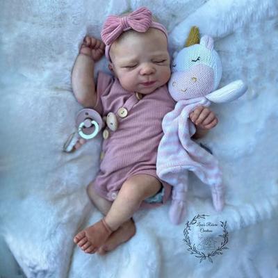 19-дюймовая кукла Pascale Reborn Baby для малышей, мягкое на ощупь тканевое тело с полипропиленовым хлопком, кукла возрождения для новорожденных, реалистичные куклы-симуляторы сна для детей