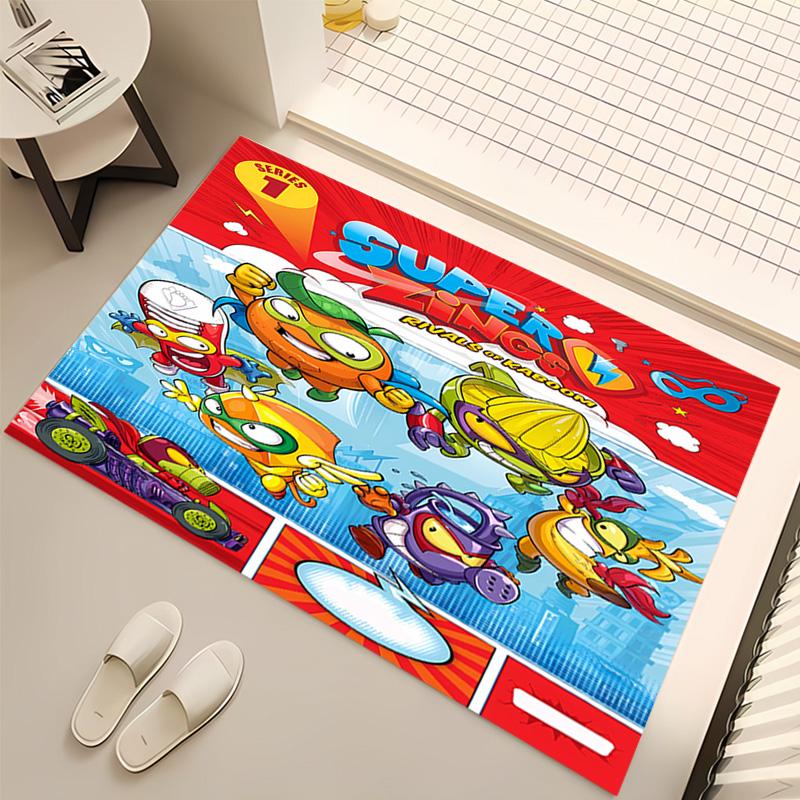 1pc Superthings1 Print Area Rug - Soft, Washable Non-Slip Indoor Mat, Living Room, Home Office Decorative Rug,Office Decorative