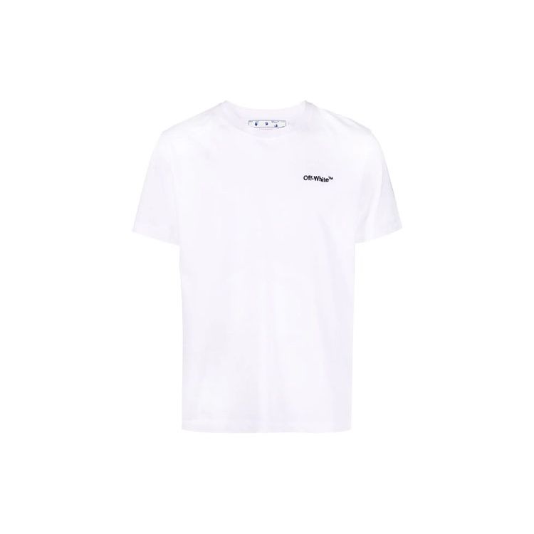 Off-White Для всех Slim Fit Футболка Белая Мужская Уличная Одежда OMAA027C99JER0090110