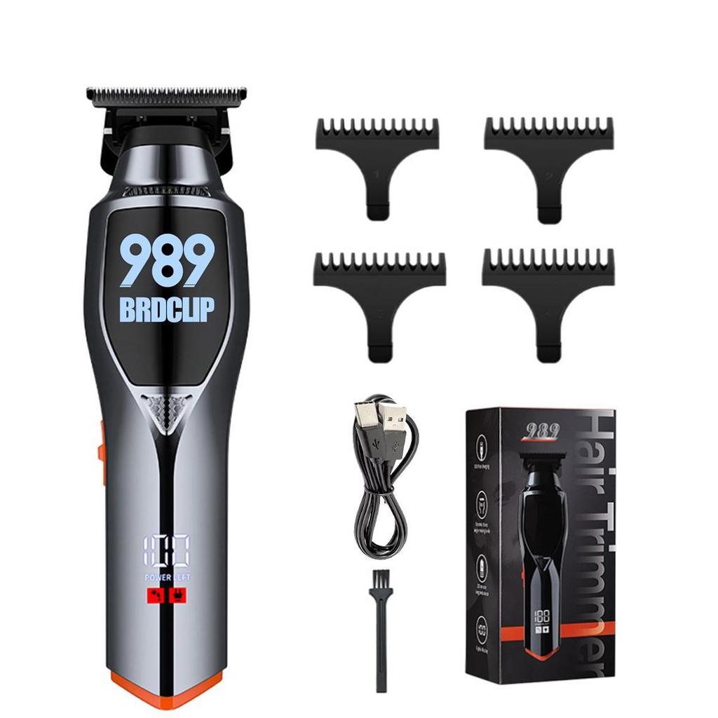Профессиональный домашний электрический беспроводной триммер для волос BRDCLIP, триммер для лысых волос BRD989, мужская парикмахерская машинка