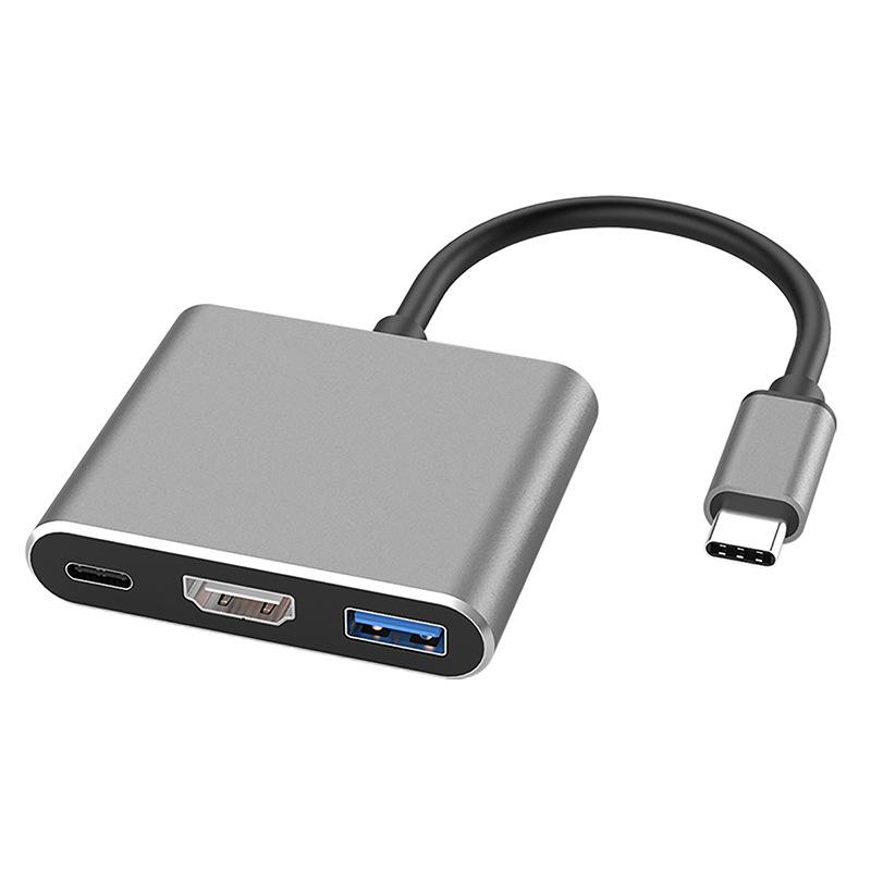 USB C HUB 3 в 1 Тип C 3.0 к HDMI-совместимой док-станции PD Быстрая зарядка 4K HDMI-адаптер-разветвитель для Mac book Телефон Компьютер
