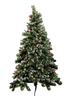Christmas Tree, 150 Cm, PE and PVC Mix, 470 Tips with Snow, Red Pine Cone and Berry Decoration, Metal Stand, 140 LED Warm White Light.